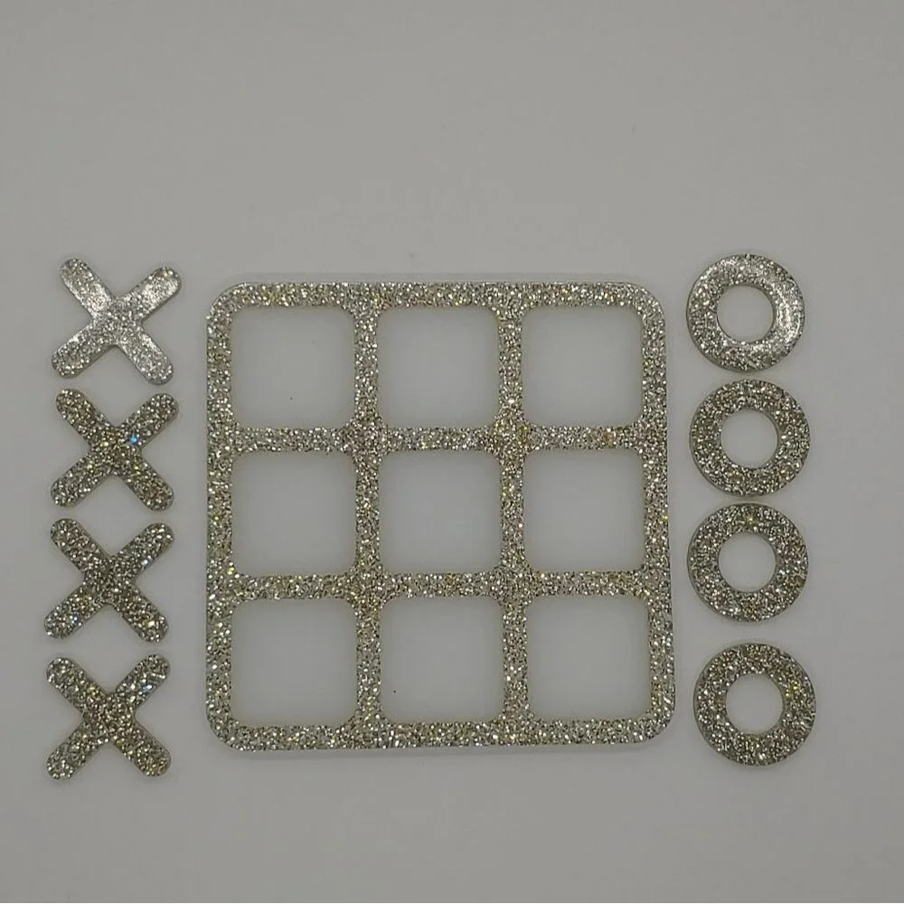 Tic-Tac-Toe Glitter Game Board